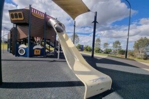 Slide at Flagstone Pirate Park.