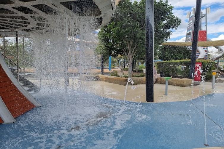 Water spouts at Flagstone Water Park.