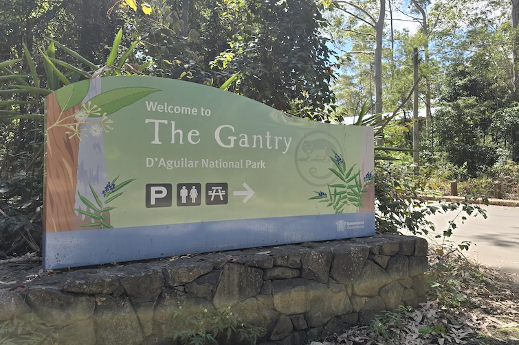 The Gantry main sign at D'Aguilar National Park, Mt Mee.