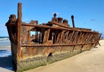 SS Maheno wreck on K'gari (Fraser Island).