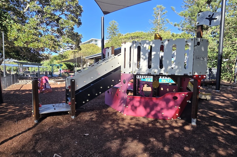 Boat fort at Scarborough Beach Park.