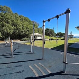 Exercise equipment next to Scarborough Beach Park.