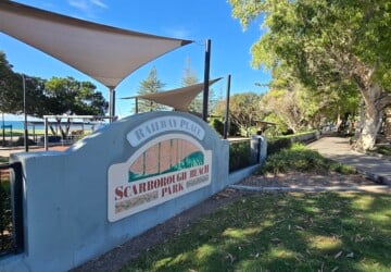 Main signage at Scarborough Beach Park.