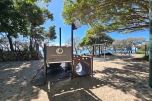Sand based playground at Settlement Cove Lagoon in Redcliffe.
