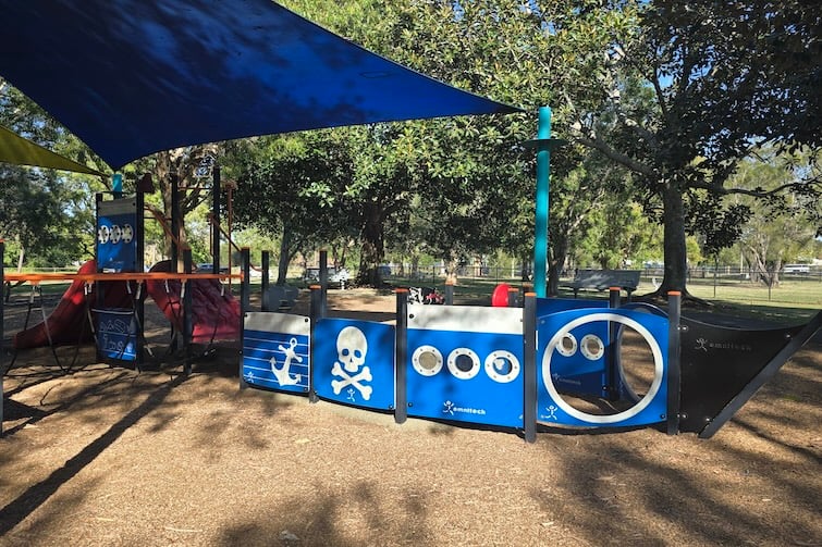 Nautical themed play equipment at Decker Park.