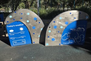 Weather play panels at Decker Park.