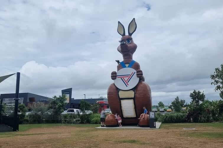 Matilda the Big Kangaroo at Traveston Service Station.