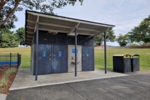Toilet facilities at Upper Kedron Recreation Reserve.