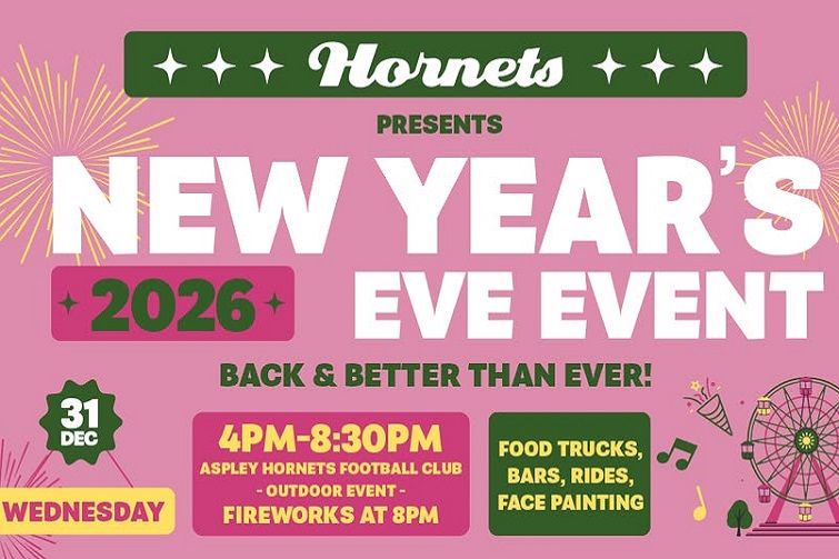 Aspley New Year's Eve event & Fireworks 2025