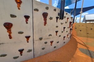 CLimbing wall at Glider Park in Morayfield.
