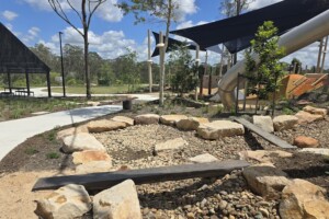 Dry creek bed at Glider Park in Morayfield.