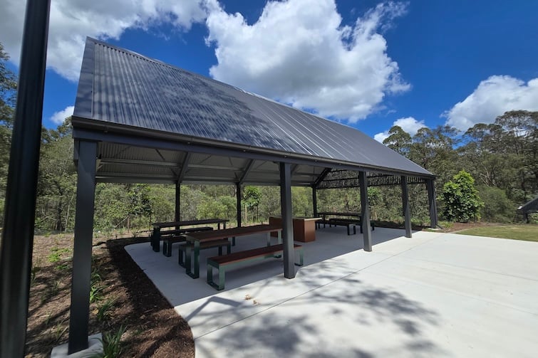 BBQ and picnic shelter at Glider Park in Morayfield.