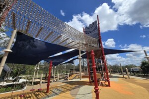 Rope bridge at Glider Park in Morayfield.