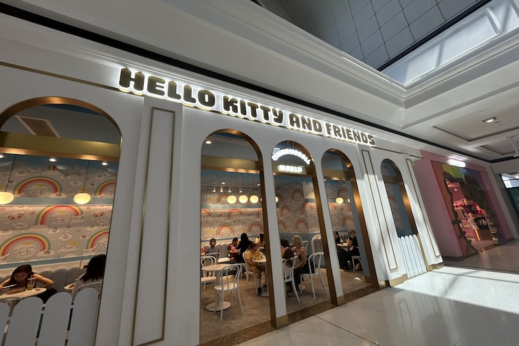 Shopfront at Hello Kitty and Friends Cafe on the Gold Coast.