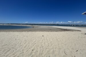 Sand and water at Ian Dipple Lagoon.