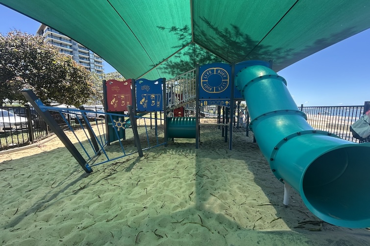 Slide and playground at Ian Dipple Lagoon.