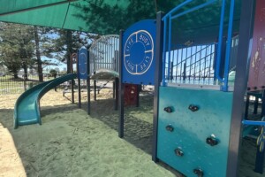 Playground under shade sails at Ian Dipple Lagoon.