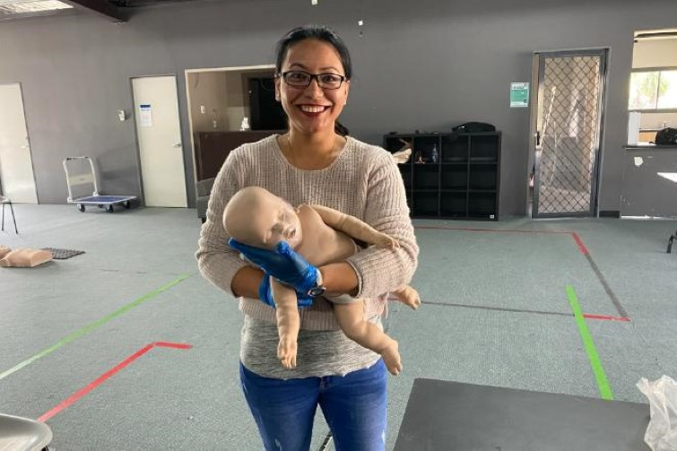 My First Aid Course Brisbane infant CPR course.