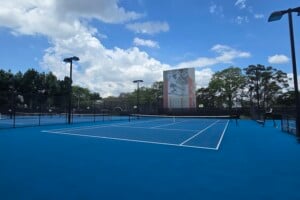 Tennis courts at Frew Park.