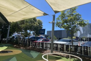 Car parking at The Backyard at Westfield Coomera.