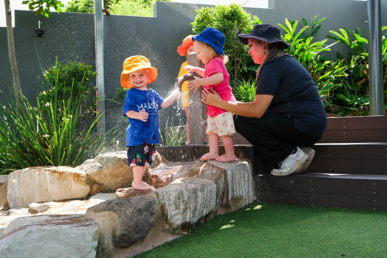Marsden Early Learning Centre outdoor water play.