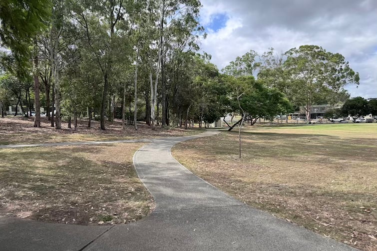 Concrete pathway at Majestic Park.