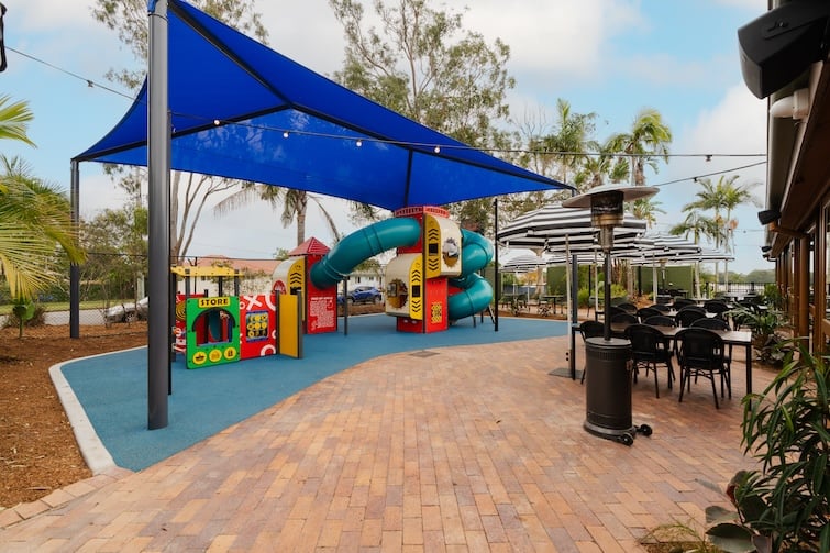 Outdoor area and playground at Mansfield Tavern.