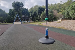 Flying fox at Rocks Riverside Park.