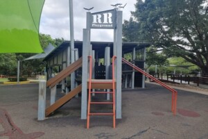 Climbing ladders at Rocks Riverside Park.