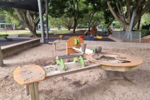 Sand play at Rocks Riverside Park.