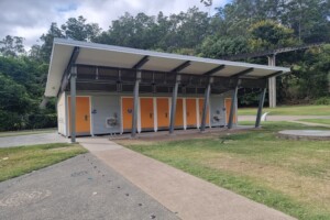 Toilet facilities at Rocks Riverside Park.