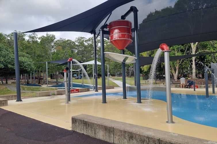 Water play area at Rocks Riverside Park.