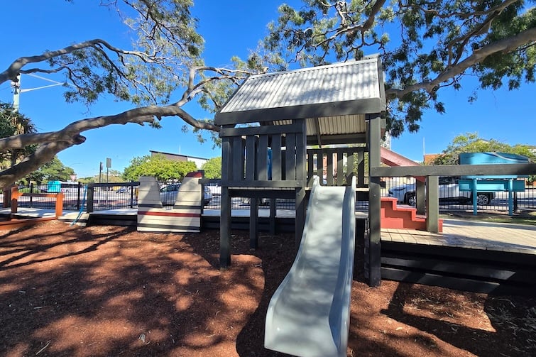 Slide at Rotary Park (Amity Playground) in Redcliffe.