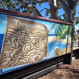 Treasure map at Rotary Park (Amity Playground) in Redcliffe.