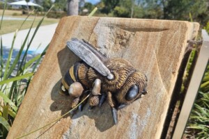 Bee sculpture at Bumble Bee Park in Ripley.