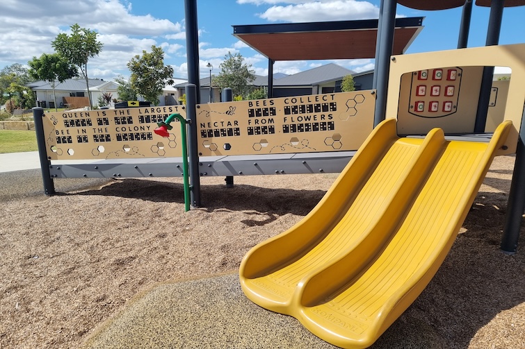 Dual slide at Bumble Bee Park in Ripley.
