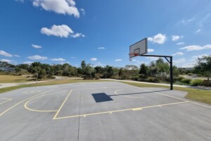 Basketball half court at Bumble Bee Park in Ripley.