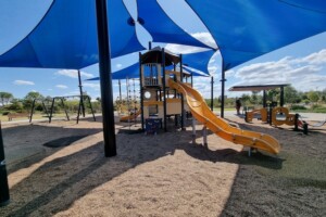 Slide and play fort at Bumble Bee Park in Ripley.