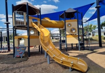 Slide and play fort at Bumble Bee Park in Ripley.