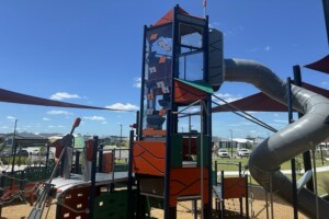 Play tower at Daybreak Park, Walloon.