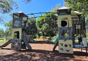 Multi level paly fort at Harold Kielly Park.