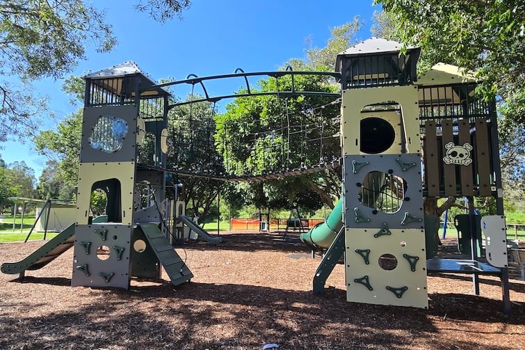 Multi level paly fort at Harold Kielly Park.