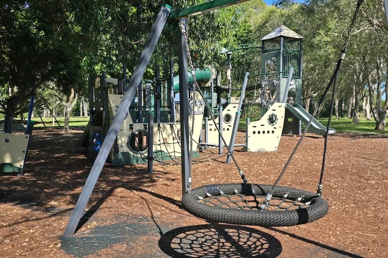 Nest swing at Harold Kielly Park.
