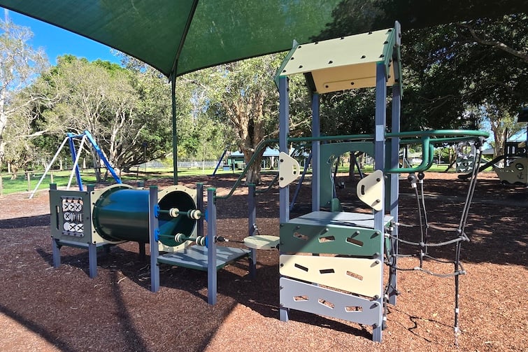 Toddler play fort at Harold Kielly Park.