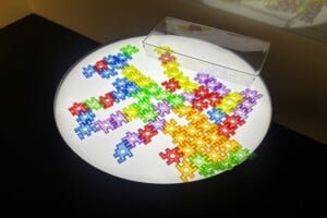 Colour blocks at LightPlay, Ipswich Art Gallery.