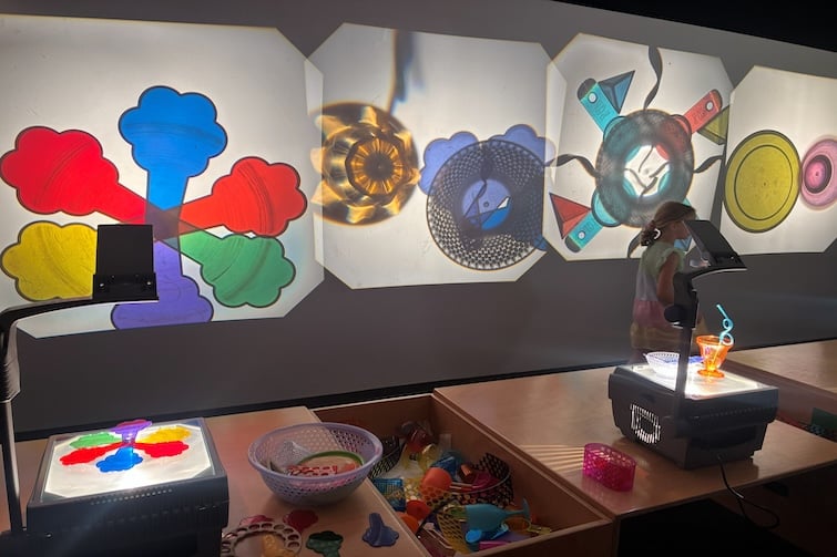 Projectors at LightPlay, Ipswich Art Gallery.