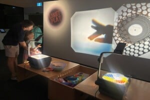 Projector at LightPlay, Ipswich Art Gallery.
