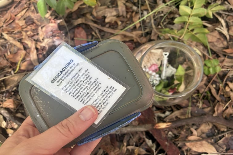 A geocache container.