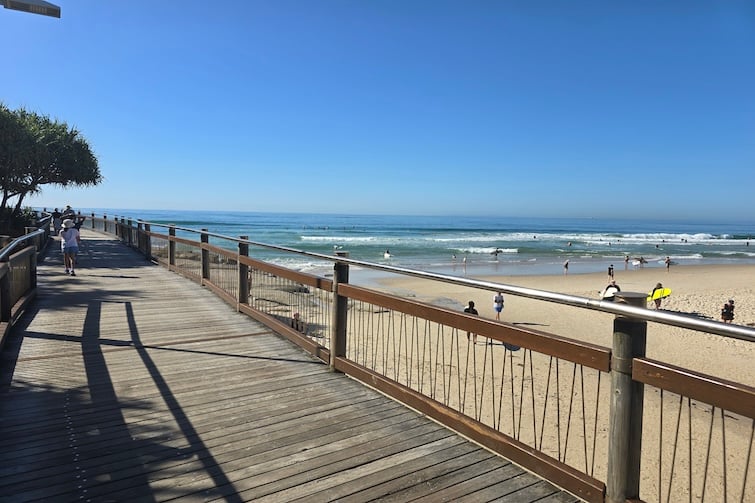 Caloundra Coastal Walk boardwalk near Happy Valley Playground in Caloundra.