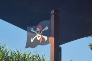 Pirate flag at Happy Valley Playground in Caloundra.